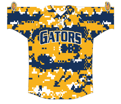 SUBLIMATED 2 BUTTON BASEBALL JERSEY