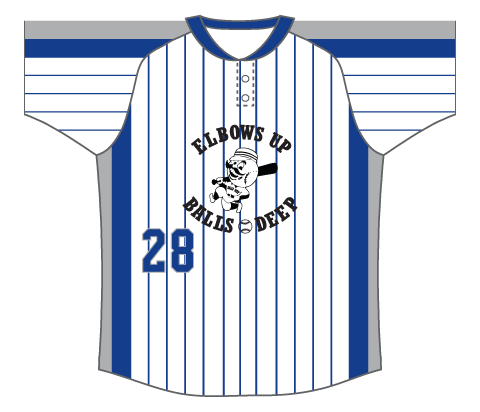 SUBLIMATED 2 BUTTON RIBBED BASEBALL JERSEY
