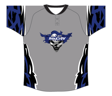 SUBLIMATED 2 BUTTON RIBBED BASEBALL JERSEY