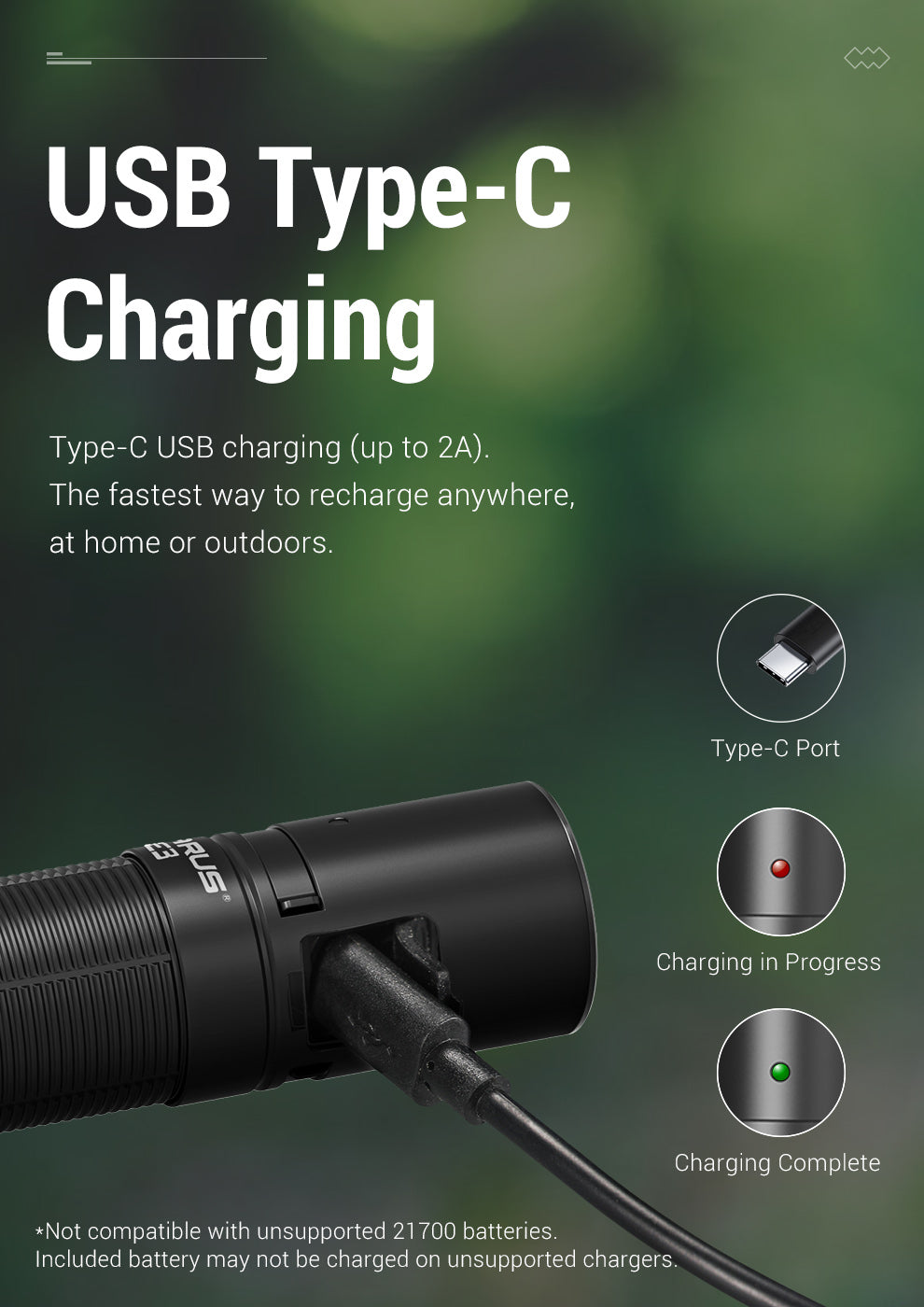 LAMPE DE POCHE E3 - 2200 LUMENS