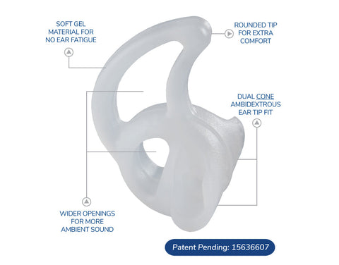 FIN ULTRA AMBI EAR TIPS 3-PACK - CLEAR