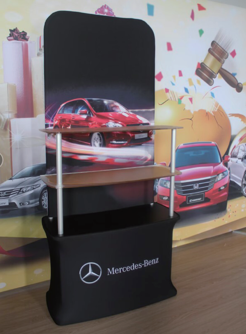 Fabric Backwall Display Rack