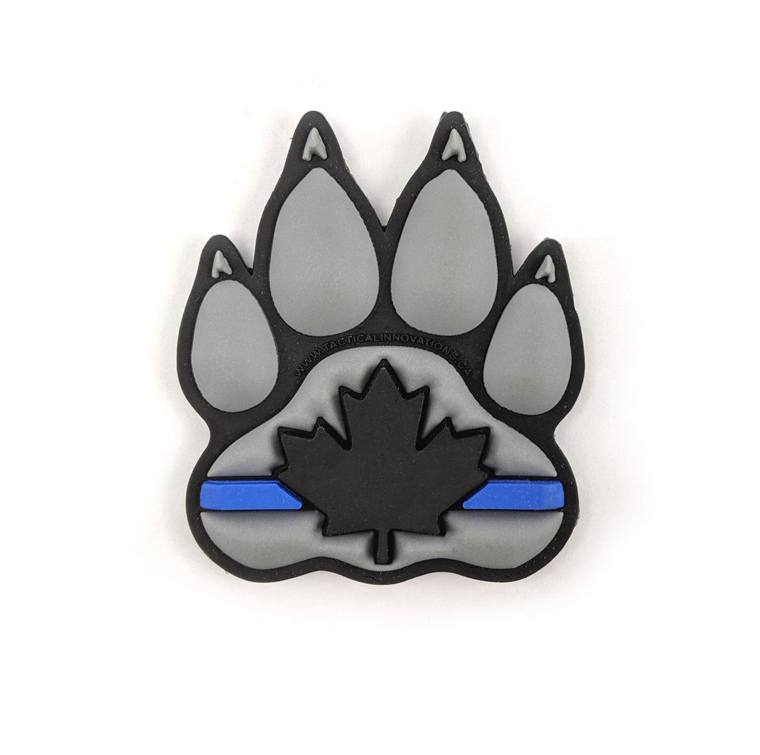 K9 Thin Blue Line - Version 1 - Noir et gris 2"x2.375" 