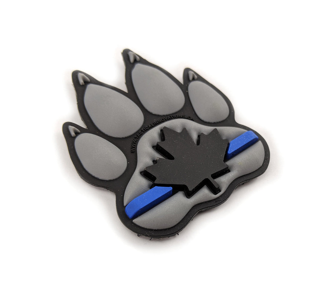 K9 Thin Blue Line - Version 1 - Noir et gris 2"x2.375" 