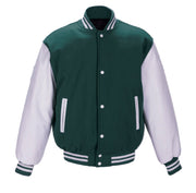 JK382 - Custom Melton and Leather Varsity Jacket