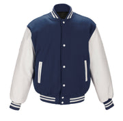 JK382 - Custom Melton and Leather Varsity Jacket