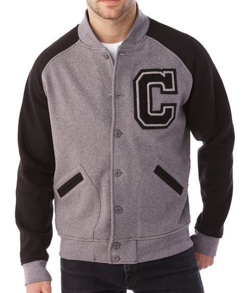 JK572 - Custom Unlined two-toned fleece varsity jacket