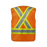 L01145 - Vanguard - Tricot Hi-Vis 5 Point Tear-Away Vest - Dual Sized