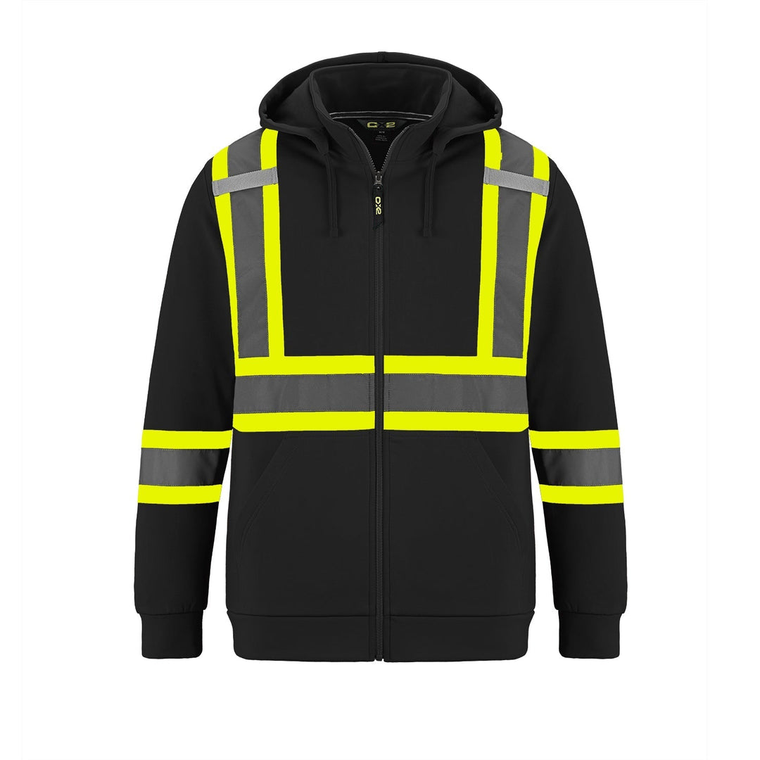 L01380 - Infinity - Hi-Vis Full Zip Hooded Sweatshirt w/ Detachable Hood