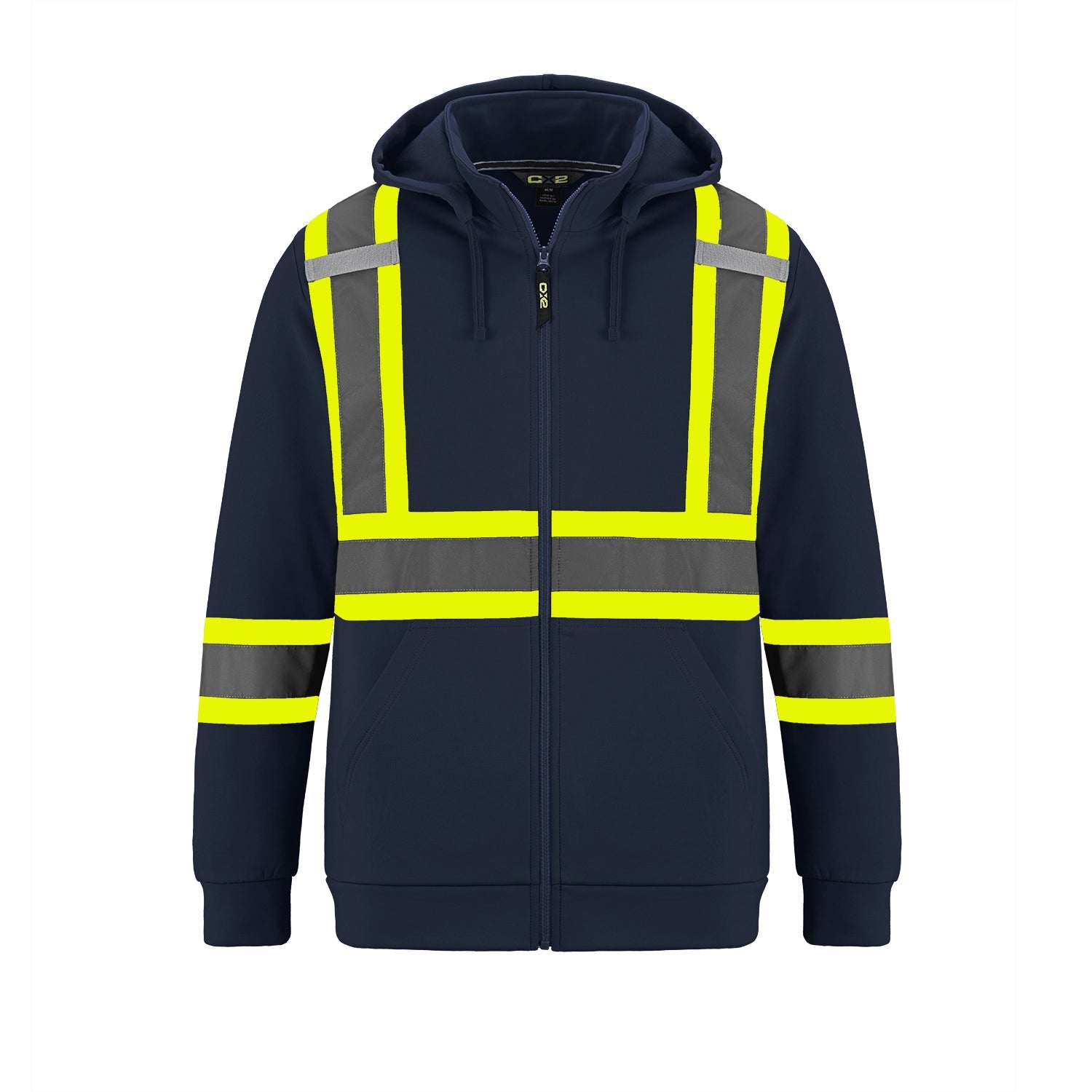 L01380 - Infinity - Hi-Vis Full Zip Hooded Sweatshirt w/ Detachable Hood