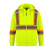L01380 - Infinity - Hi-Vis Full Zip Hooded Sweatshirt w/ Detachable Hood