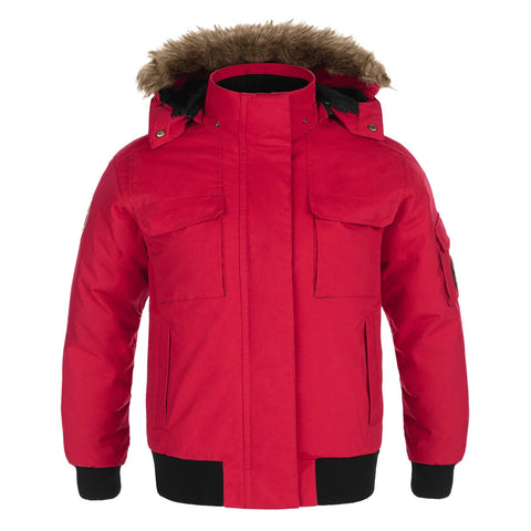 L06076 - Intense - Ladies Cold Weather Bomber Jacket w/ Detachable Hood