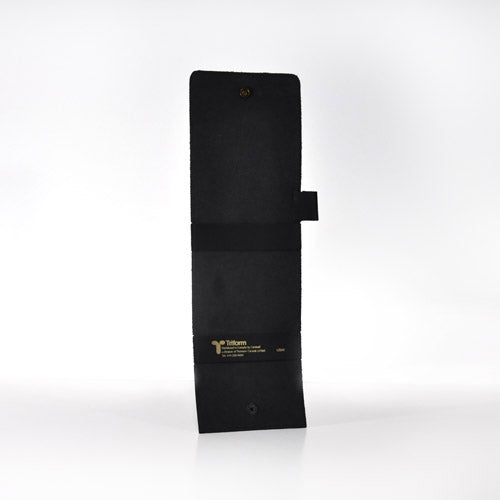 LD24C ÉTUI DE TRANSPORT EN CUIR VÉRITABLE AVEC PORTE-STYLO (NOIR) 3,5 X 5