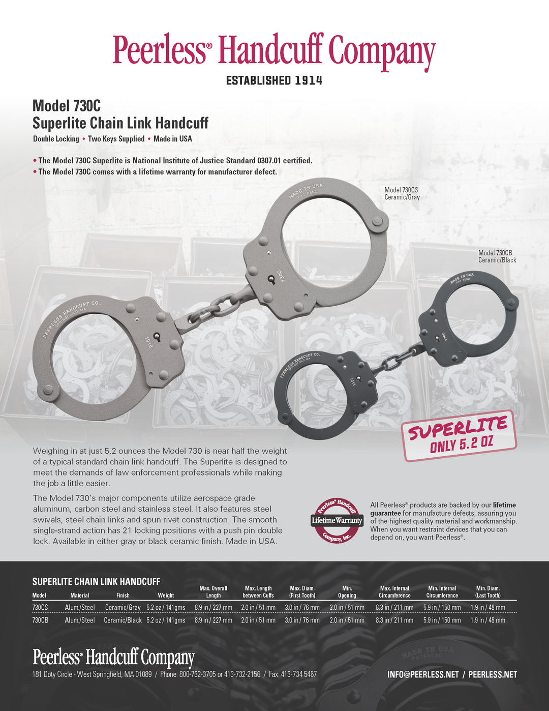 Bracelet chaîne Superlite - Peerless