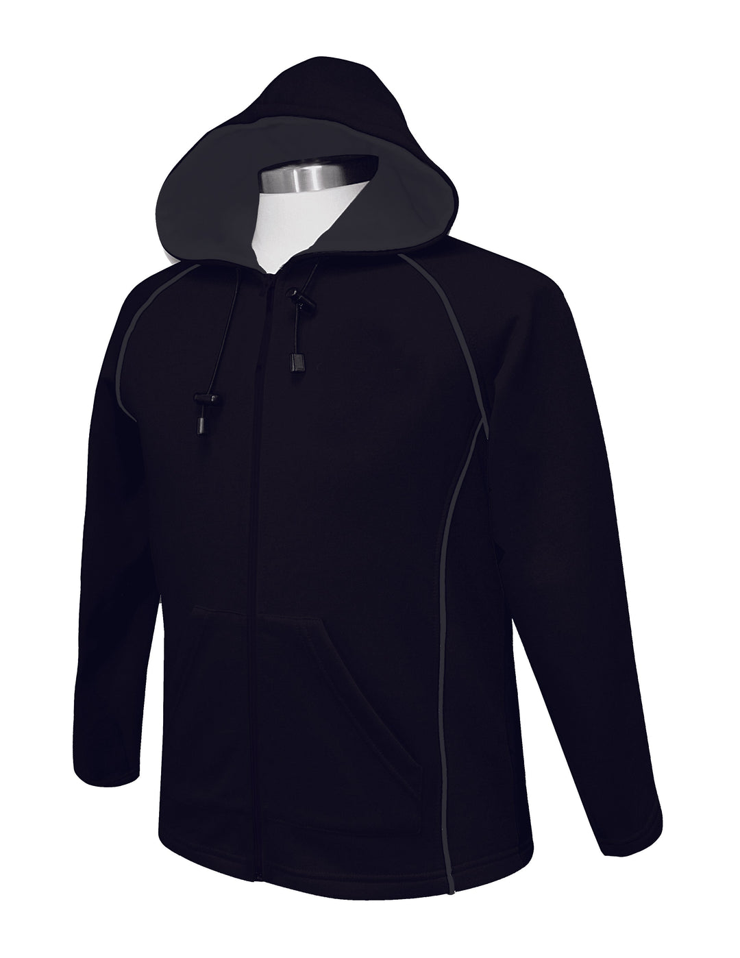 PO121 - Custom Full zip hoody with contrast piping &amp; hood lining