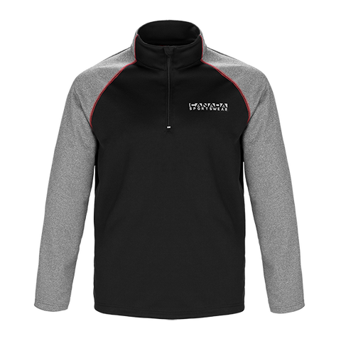 PO212 - Custom Two-toned 1/4 zip pullover with contrast stitching