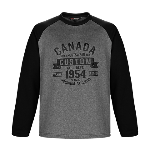 PO214 - Custom Two-toned crew neck pullover with raglan sleeve