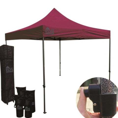 Wine Red 10×10 Canopy – Iron Horse Medium Quality Canopy Tent
