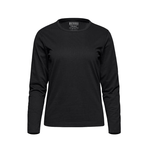 S05896 - Riverside - Ladies Cotton-Poly Long Sleeve Crewneck T-Shirt
