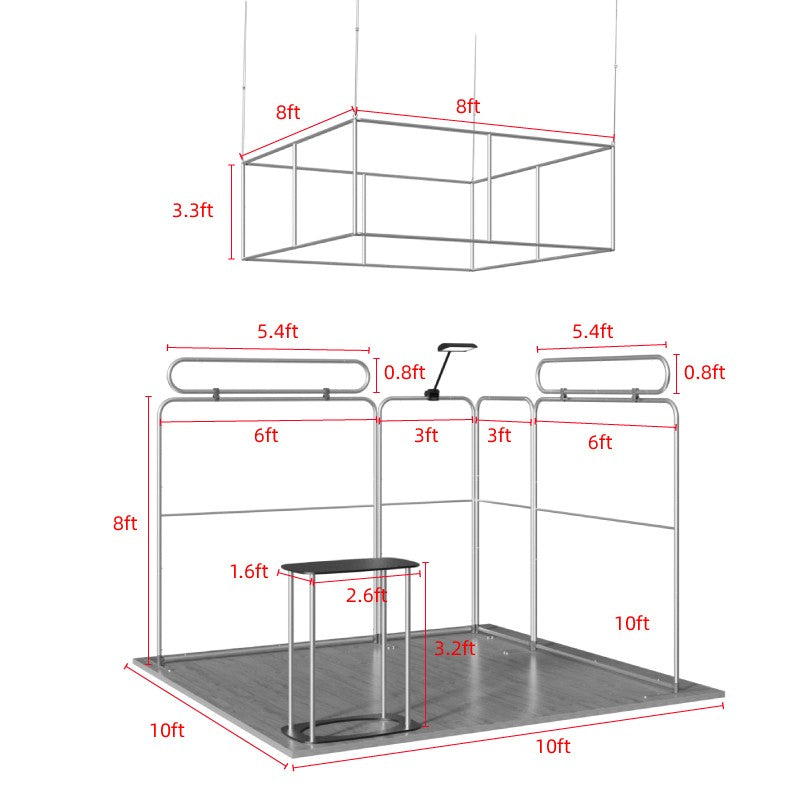 10ftx10ft Custom Trade Show Booth B1