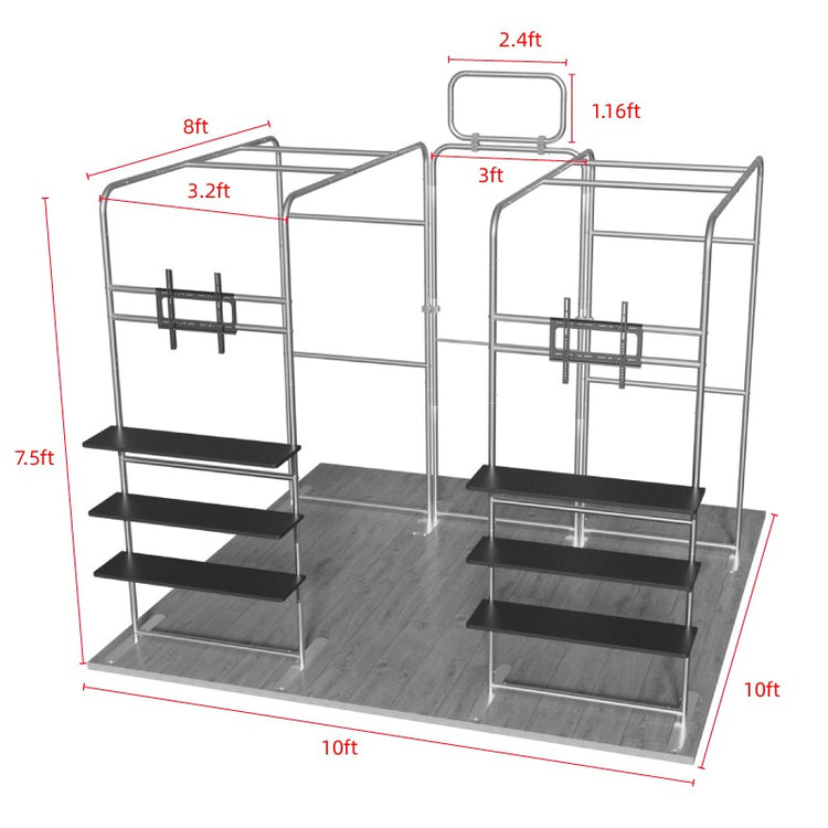 10ftx10ft Custom Trade Show Booth C1