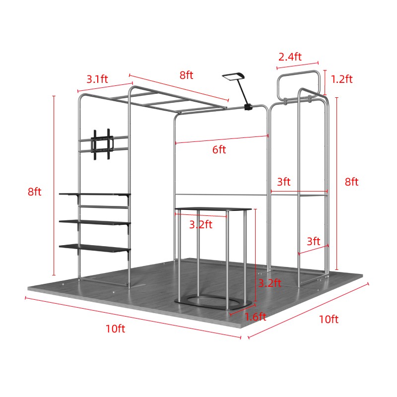 10ftx10ft Custom Trade Show Booth B3