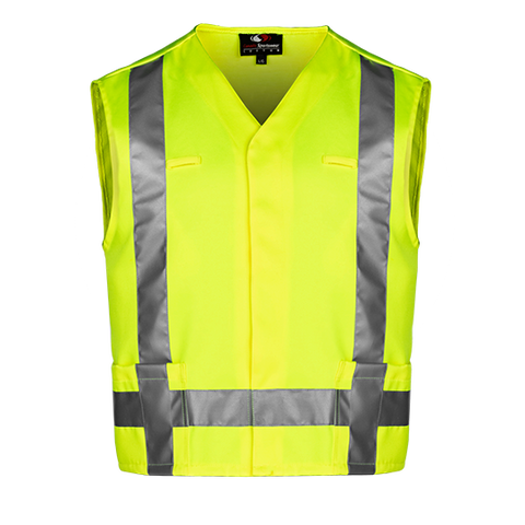 VT131 - Custom Hi-vis safety vest with Velcro closure & 3M reflective tape