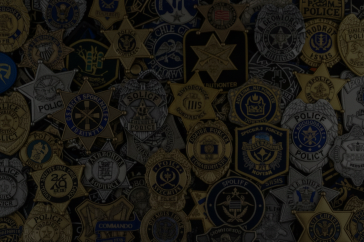 generate another background filled with badges that look realistic
