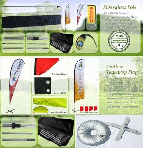 5 Feet Tear Drop Flag