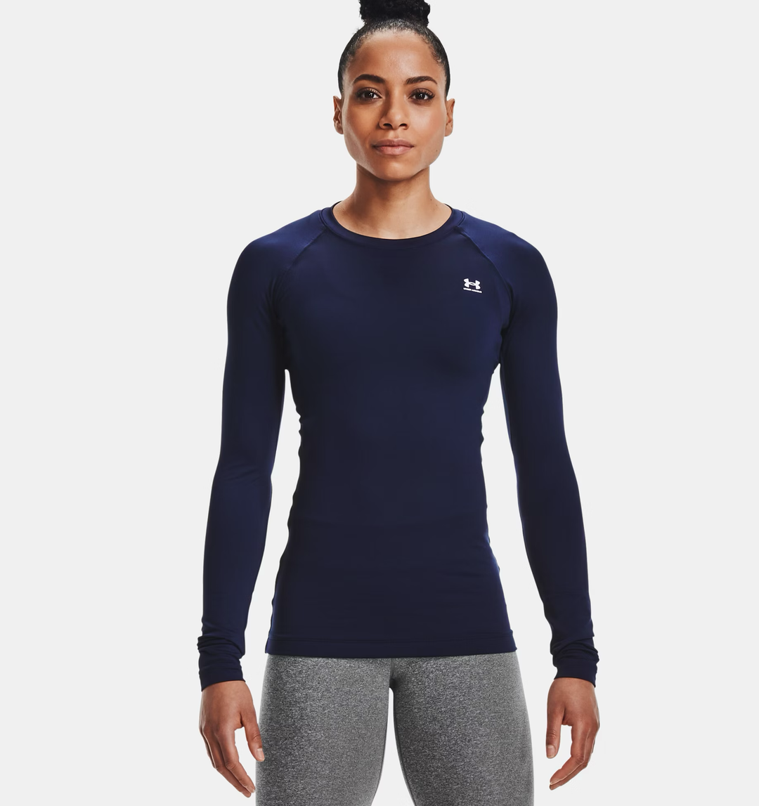 Haut à manches longues de compression ras du cou ColdGear® pour femme