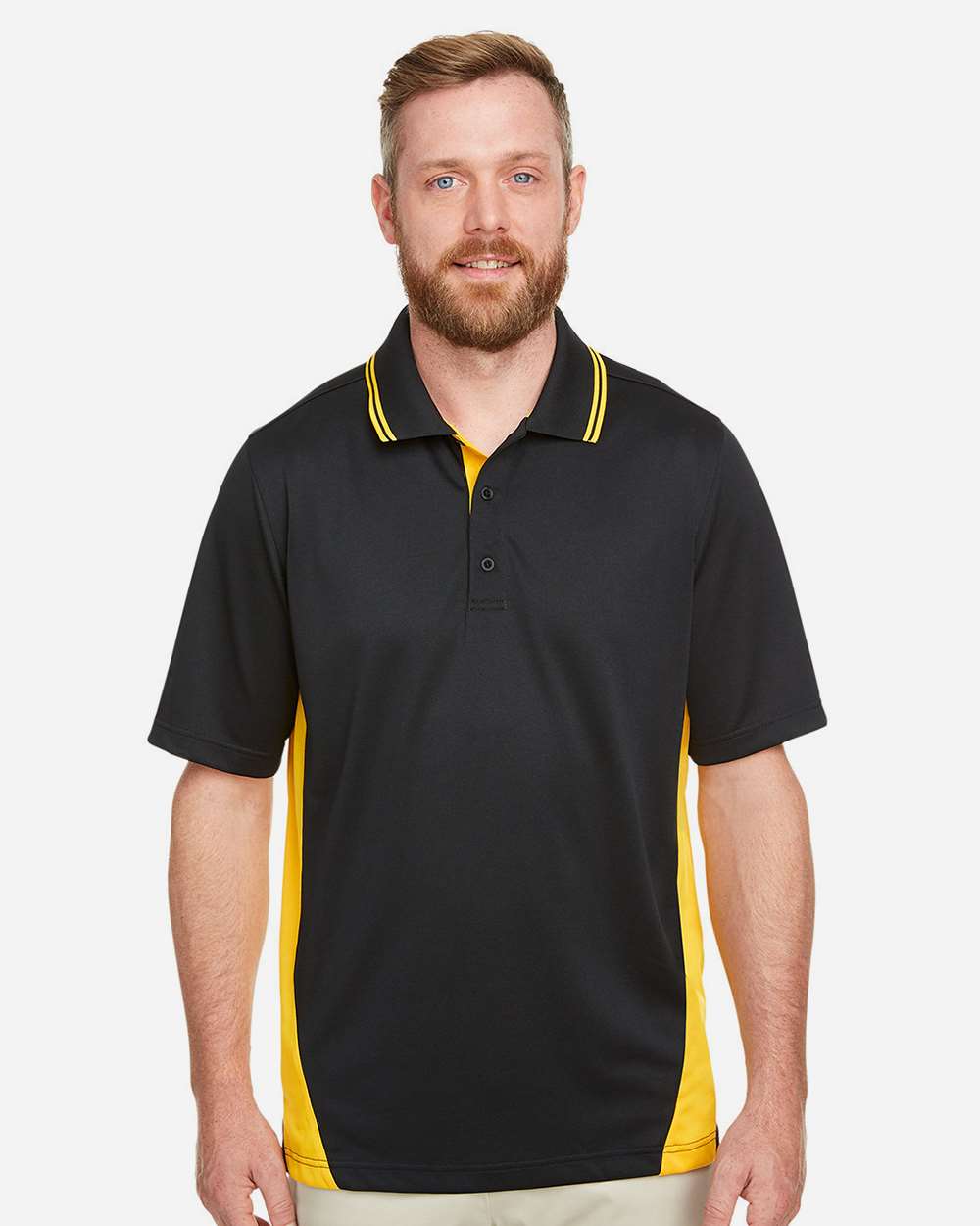 Polo Harriton M386 pour homme, modèle Flash Snag Protection Plus IL Colorblock
