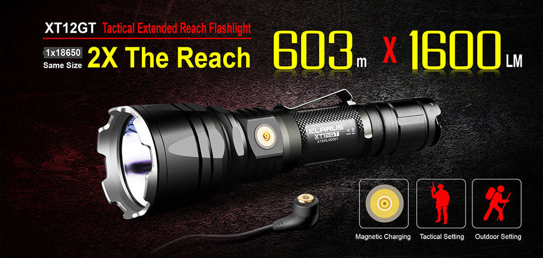 LAMPE DE POCHE XT12GT - 1600 LUMENS
